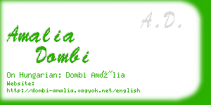 amalia dombi business card